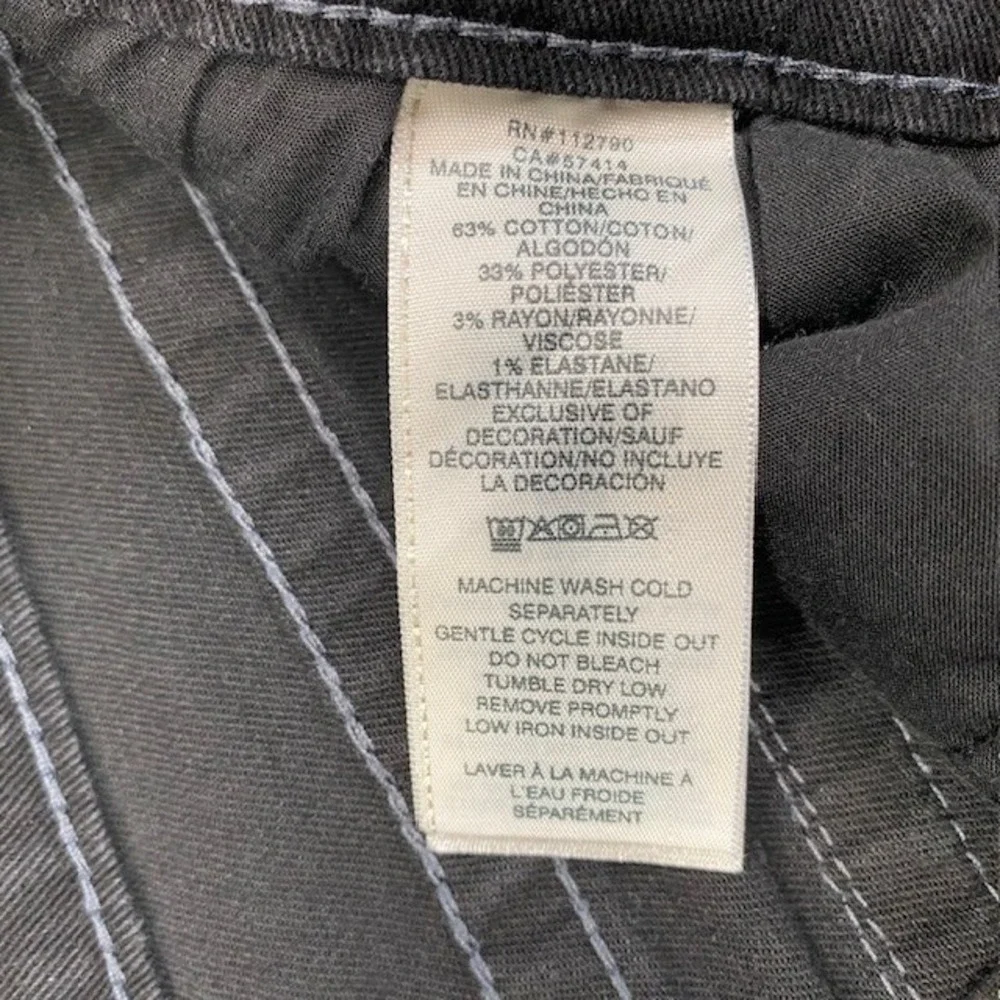True Religion Ricky Relaxed Straight Black Jeans Mens 36 Contrast Stitch Flap SN